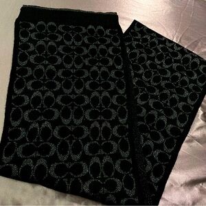 Black Metallic Coach Scarf